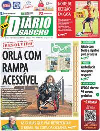 Capa do jornal Diário Gaúcho 28/06/2023
