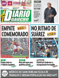 Capa do jornal Diário Gaúcho 28/08/2023