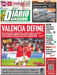 Capa do jornal Diário Gaúcho 30/08/2023