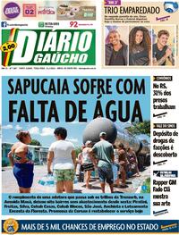 Capa do jornal Diário Gaúcho 31/01/2023