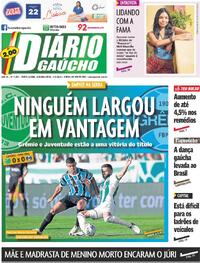Capa do jornal Diário Gaúcho 01/04/2024