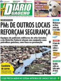 Capa do jornal Diário Gaúcho 01/06/2024