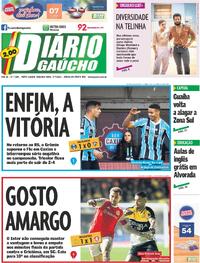 Capa do jornal Diário Gaúcho 01/07/2024