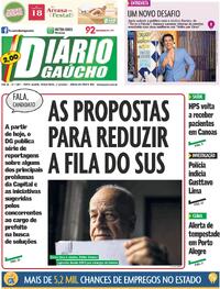 Capa do jornal Diário Gaúcho 01/10/2024