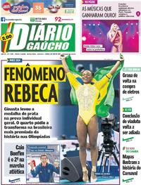 Capa do jornal Diário Gaúcho 02/08/2024
