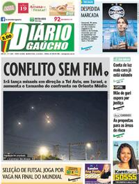 Capa do jornal Diário Gaúcho 02/10/2024
