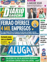 Capa do jornal Diário Gaúcho 03/07/2024