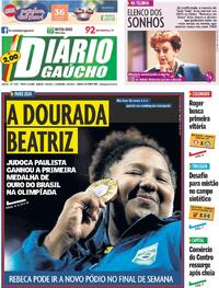 Capa do jornal Diário Gaúcho 03/08/2024