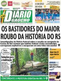 Capa do jornal Diário Gaúcho 03/10/2024