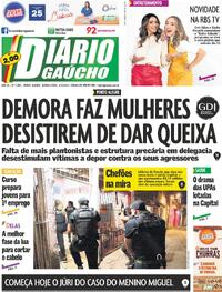 Capa do jornal Diário Gaúcho 04/04/2024