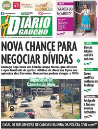Capa do jornal Diário Gaúcho 04/11/2024