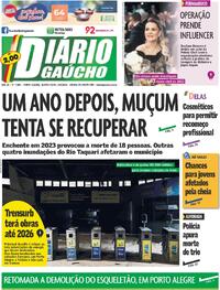 Capa do jornal Diário Gaúcho 05/09/2024