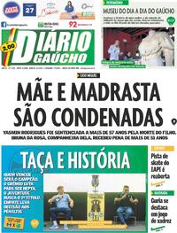 Capa do jornal Diário Gaúcho 06/04/2024
