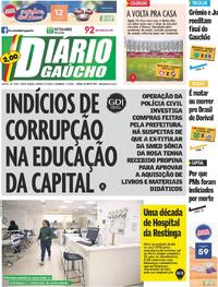 Capa do jornal Diário Gaúcho 06/07/2024