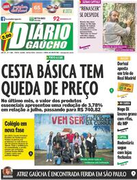 Capa do jornal Diário Gaúcho 06/09/2024