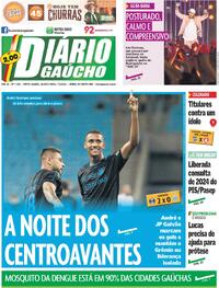 Capa do jornal Diário Gaúcho 07/02/2024