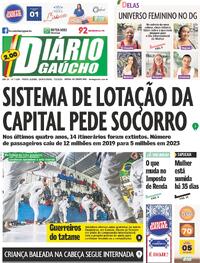 Capa do jornal Diário Gaúcho 07/03/2024
