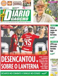 Capa do jornal Diário Gaúcho 08/02/2024