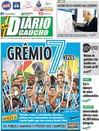 Capa do jornal Diário Gaúcho 08/04/2024