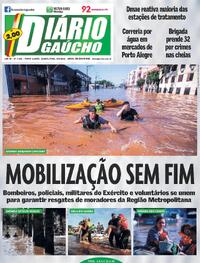Capa do jornal Diário Gaúcho 08/05/2024