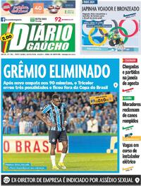 Capa do jornal Diário Gaúcho 08/08/2024
