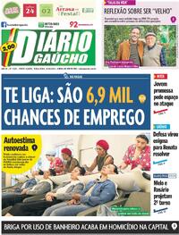 Capa do jornal Diário Gaúcho 08/10/2024