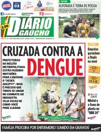 Capa do jornal Diário Gaúcho 09/03/2024