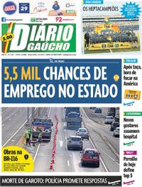 Capa do jornal Diário Gaúcho 09/04/2024