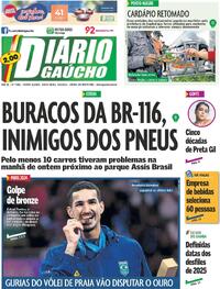 Capa do jornal Diário Gaúcho 09/08/2024