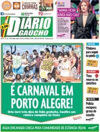 Capa do jornal Diário Gaúcho 10/02/2024