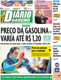 Capa do jornal Diário Gaúcho 10/07/2024