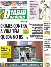 Capa do jornal Diário Gaúcho 10/09/2024