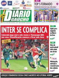 Capa do jornal Diário Gaúcho 11/04/2024
