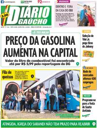 Capa do jornal Diário Gaúcho 12/06/2024