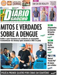 Capa do jornal Diário Gaúcho 13/02/2024