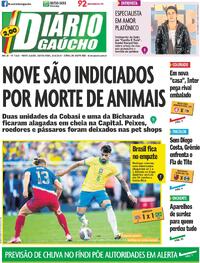 Capa do jornal Diário Gaúcho 13/06/2024