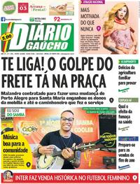 Capa do jornal Diário Gaúcho 13/09/2024