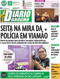 Capa do jornal Diário Gaúcho 13/12/2024