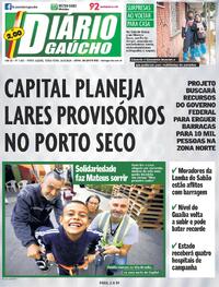 Capa do jornal Diário Gaúcho 14/05/2024