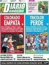 Capa do jornal Diário Gaúcho 14/06/2024