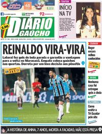 Capa do jornal Diário Gaúcho 14/08/2024