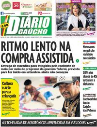 Capa do jornal Diário Gaúcho 14/10/2024