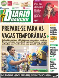 Capa do jornal Diário Gaúcho 14/11/2024