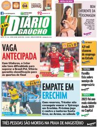 Capa do jornal Diário Gaúcho 15/02/2024