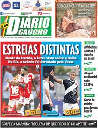 Capa do jornal Diário Gaúcho 15/04/2024