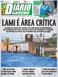 Capa do jornal Diário Gaúcho 15/05/2024