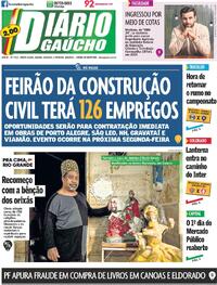 Capa do jornal Diário Gaúcho 15/06/2024