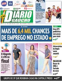 Capa do jornal Diário Gaúcho 16/04/2024