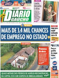 Capa do jornal Diário Gaúcho 16/07/2024
