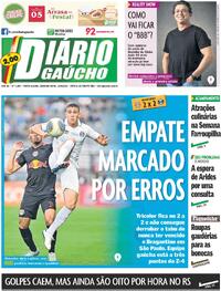 Capa do jornal Diário Gaúcho 16/09/2024